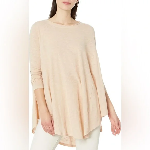 Free People Aria Trapeze long sleeve top in the color Misty Mink. NWT SZ small - Picture 1 of 9